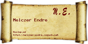 Melczer Endre névjegykártya