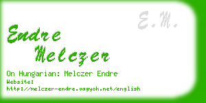 endre melczer business card